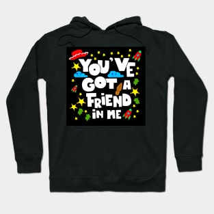 you have friends so enjoy this life ecopop lettering wallpaper art graphi letter Hoodie